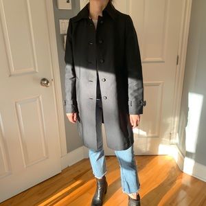 Zara all black trench coat